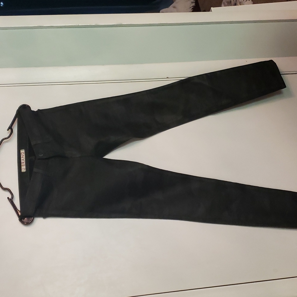 J Brand "brigade" dark camo waxed skinny jeans womens 27